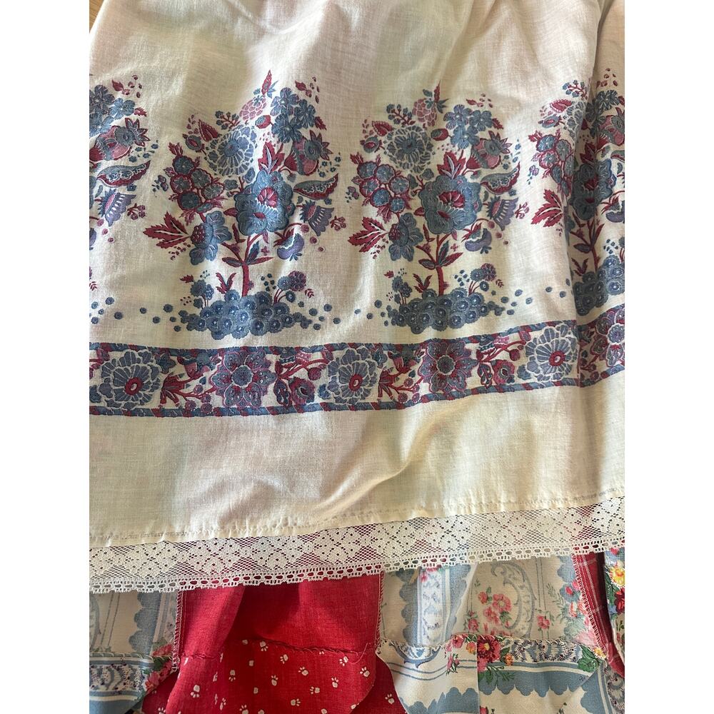 OOAK Handmade Prairie Patchwork Maxi Skirt Folk Art Cottagecore Heirloom - Picture 12 of 12